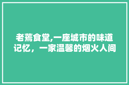 老蔫食堂,一座城市的味道记忆，一家温馨的烟火人间