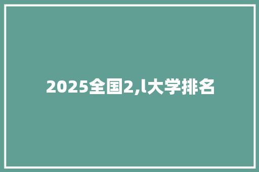 2025全国2,l大学排名 应用文