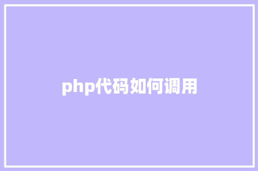 php代码如何调用 应用文