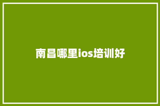 南昌哪里ios培训好 职场写作