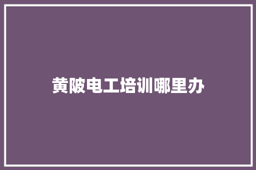 黄陂电工培训哪里办 诗词鉴赏