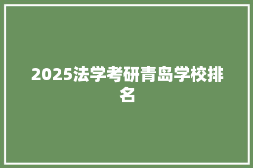 2025法学考研青岛学校排名 职场写作