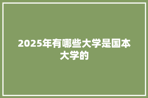2025年有哪些大学是国本大学的 诗词应用