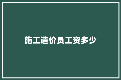 施工造价员工资多少 社交媒体