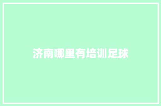 济南哪里有培训足球