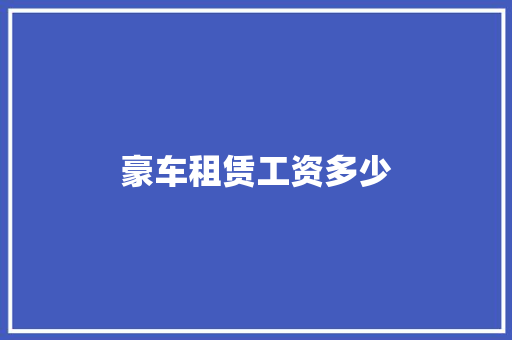 豪车租赁工资多少 职场写作