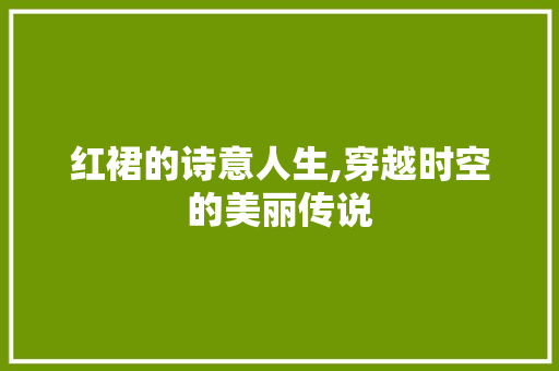 红裙的诗意人生,穿越时空的美丽传说