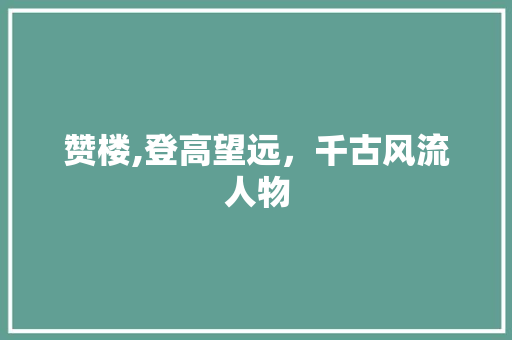 赞楼,登高望远，千古风流人物