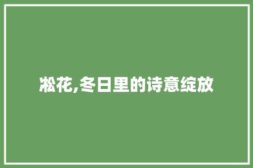 凇花,冬日里的诗意绽放