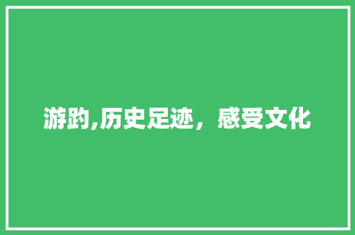 游趵,历史足迹，感受文化