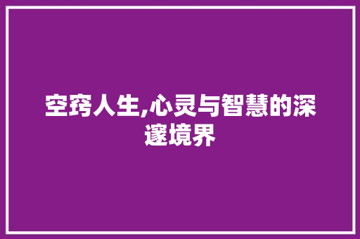 空窍人生,心灵与智慧的深邃境界 社交媒体