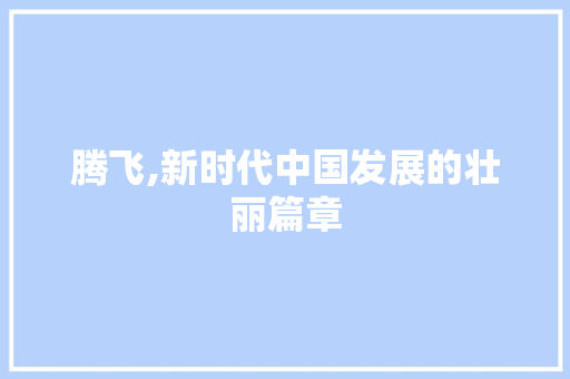 腾飞,新时代中国发展的壮丽篇章