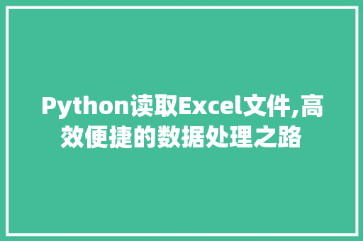 Python读取Excel文件,高效便捷的数据处理之路 工作总结