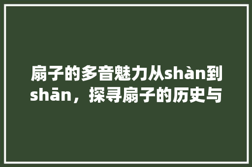 扇子的多音魅力从shàn到shān，探寻扇子的历史与文化_扇多音字的不同意思 工作总结
